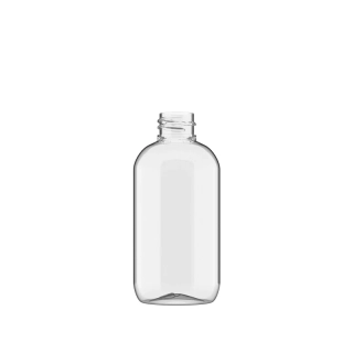 Plastová fľaša recyklovaná 100 ml, priehľadná